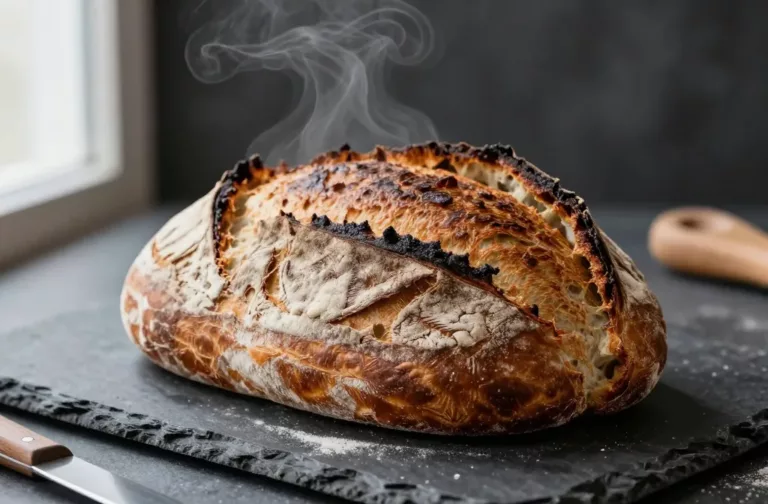 Rustic Wheat and Rye Boule That Cracks and Sings