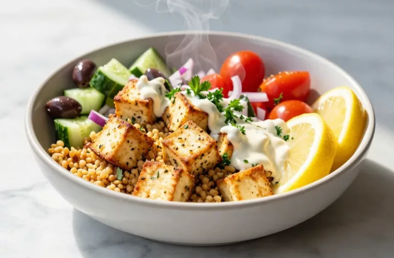 Mediterranean Tofu Bowl That’S Crispy, Zesty, Fast