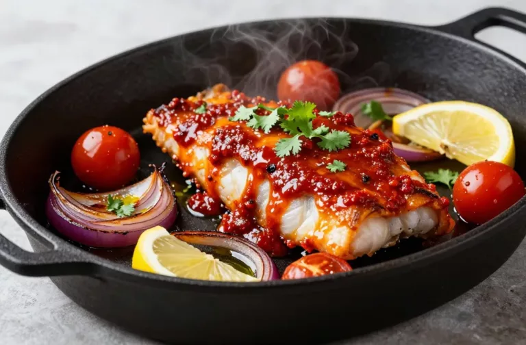 Harissa Cod Roast That’S Spicy, Saucy, and Easy