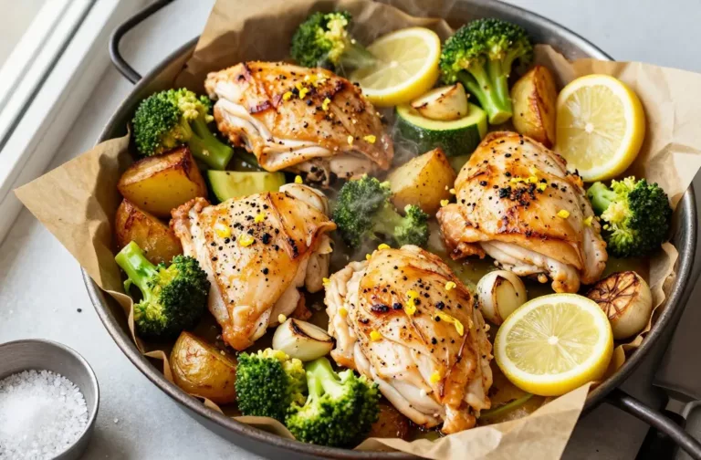 Lemon Pepper Chicken Veg Bake That Basically Cooks Itself