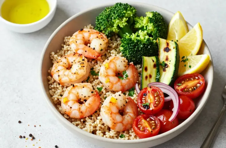 Lemon Pepper Shrimp Veg Bowl in 30 Minutes Flat