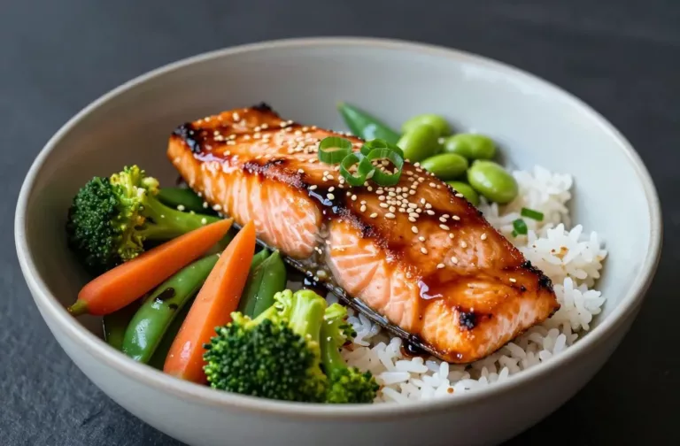 Sweet Soy Salmon Veg Bowl Weeknight Wonder