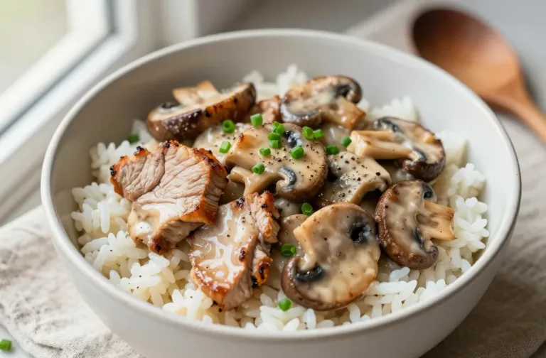 Creamy Mushroom Pork Rice Bowl You’Ll Crave Every Night