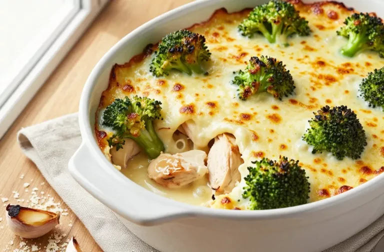 Creamy Garlic Chicken and Broccoli Bake Weeknight Win