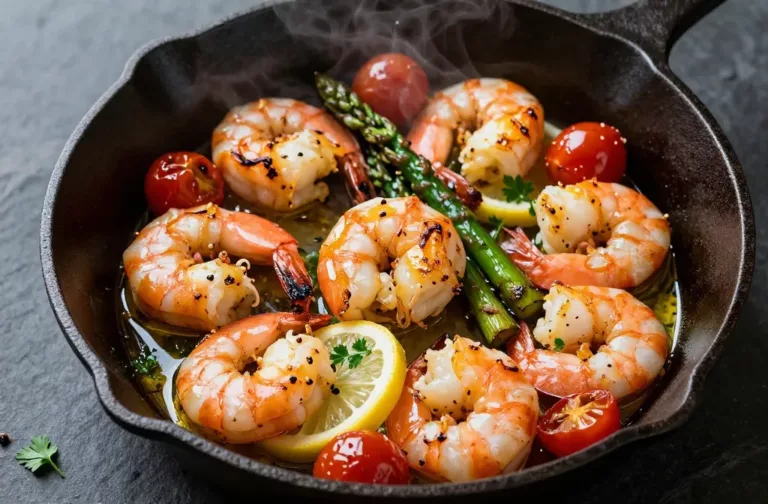 Weeknight Winner Lemon Garlic Shrimp and Veg Skillet