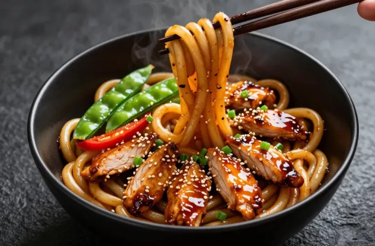 Japanese Teriyaki Chicken Udon Noodles in 25 Minutes