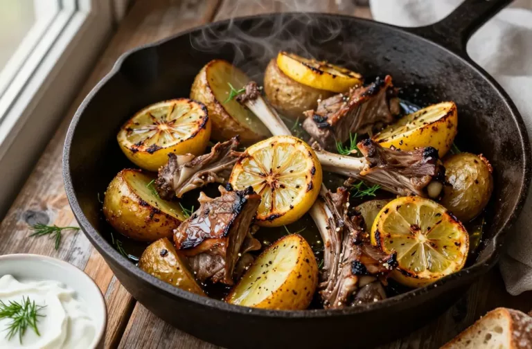 Greek Roasted Lamb and Potato Skillet That Stuns