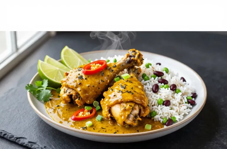 Irresistible Caribbean Curry Chicken with Rice and Peas