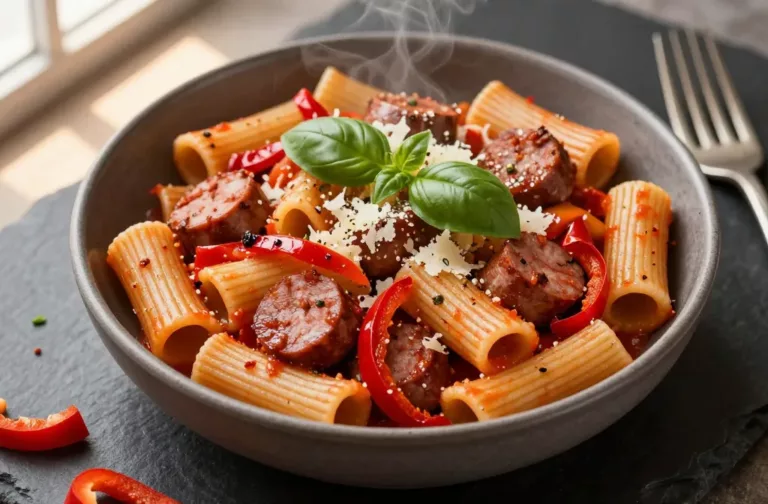 30-Minute Italian Sausage and Roasted Pepper Pasta Delight