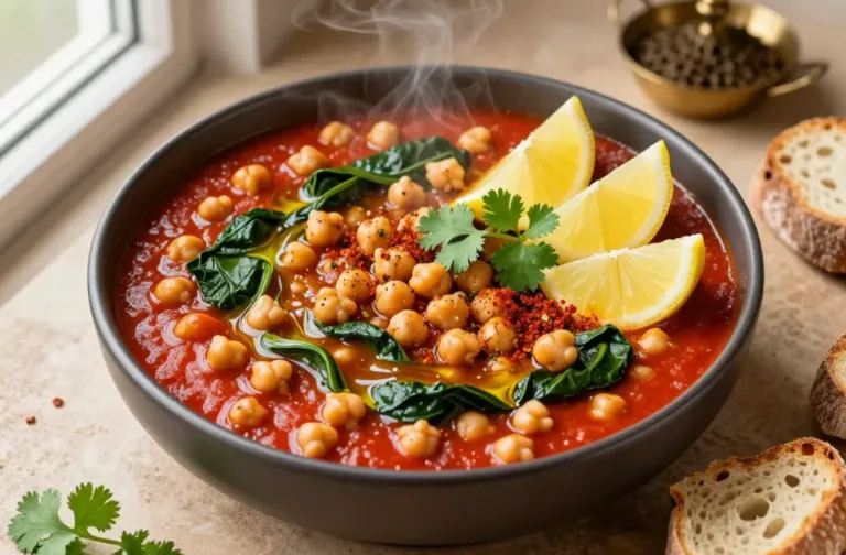 Moroccan Spiced Chickpea and Spinach Stew That Wows