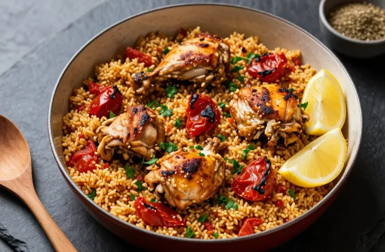 Turkish Chicken and Bulgur Pilaf One Pot Wonder