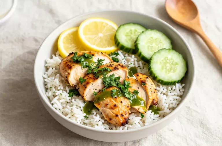 Lemon Herb Chicken Rice Bowl That Tastes Like Sunshine
