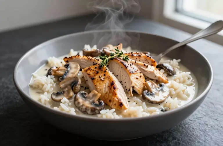 Creamy Mushroom Chicken Rice Bowl You’Ll Crave Tonight