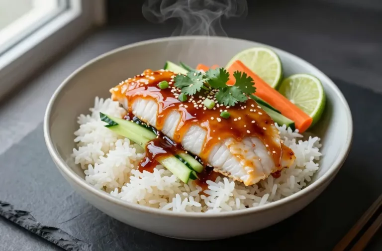 Sweet Chili Fish Rice Bowl in 25 Minutes Flat