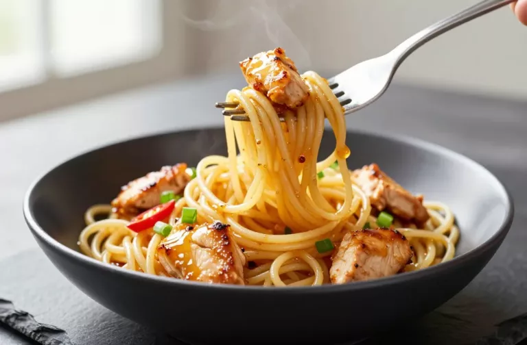 Honey Garlic Chicken Pasta in 30 Minutes Flat