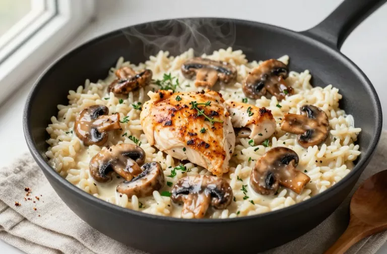 Weeknight Creamy Chicken Mushroom Rice You’Ll Crave
