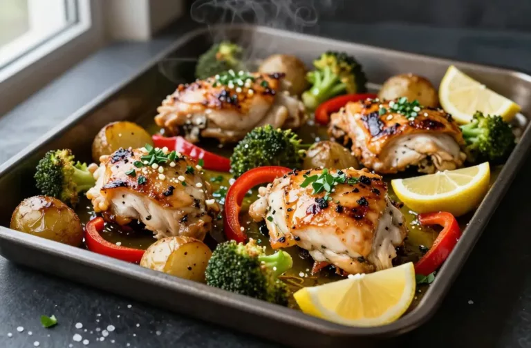 Garlic Herb Chicken and Veg One Pan Dinner Magic