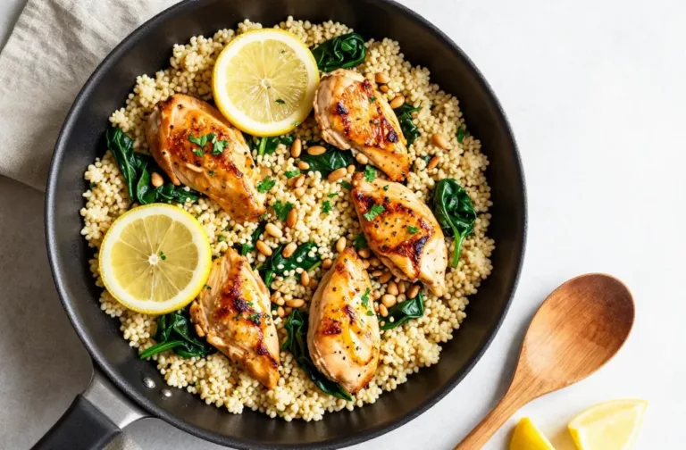 30-Minute Lemon Garlic Chicken Couscous One-Pan Wonder