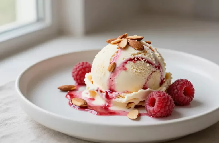 Raspberry Almond Ice Cream That Tastes Like Summer