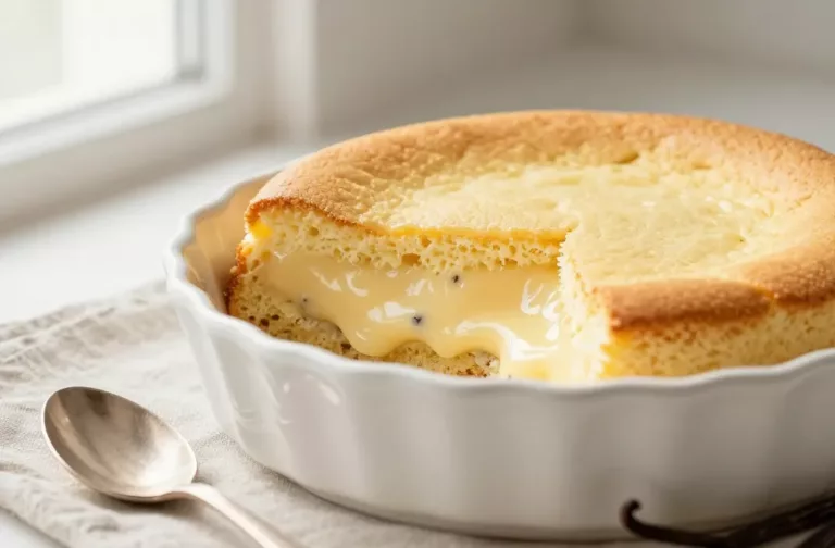 Vanilla Bean Pudding Cake That Makes Its Own Layers